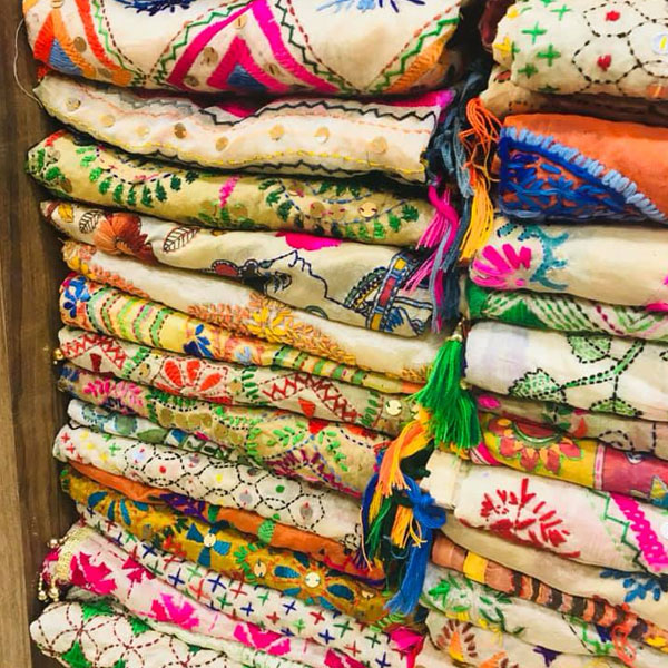 Different Phulkari products